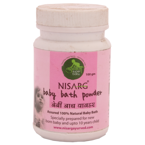 NISARG BABY BATH POWDER 100 GM                                                